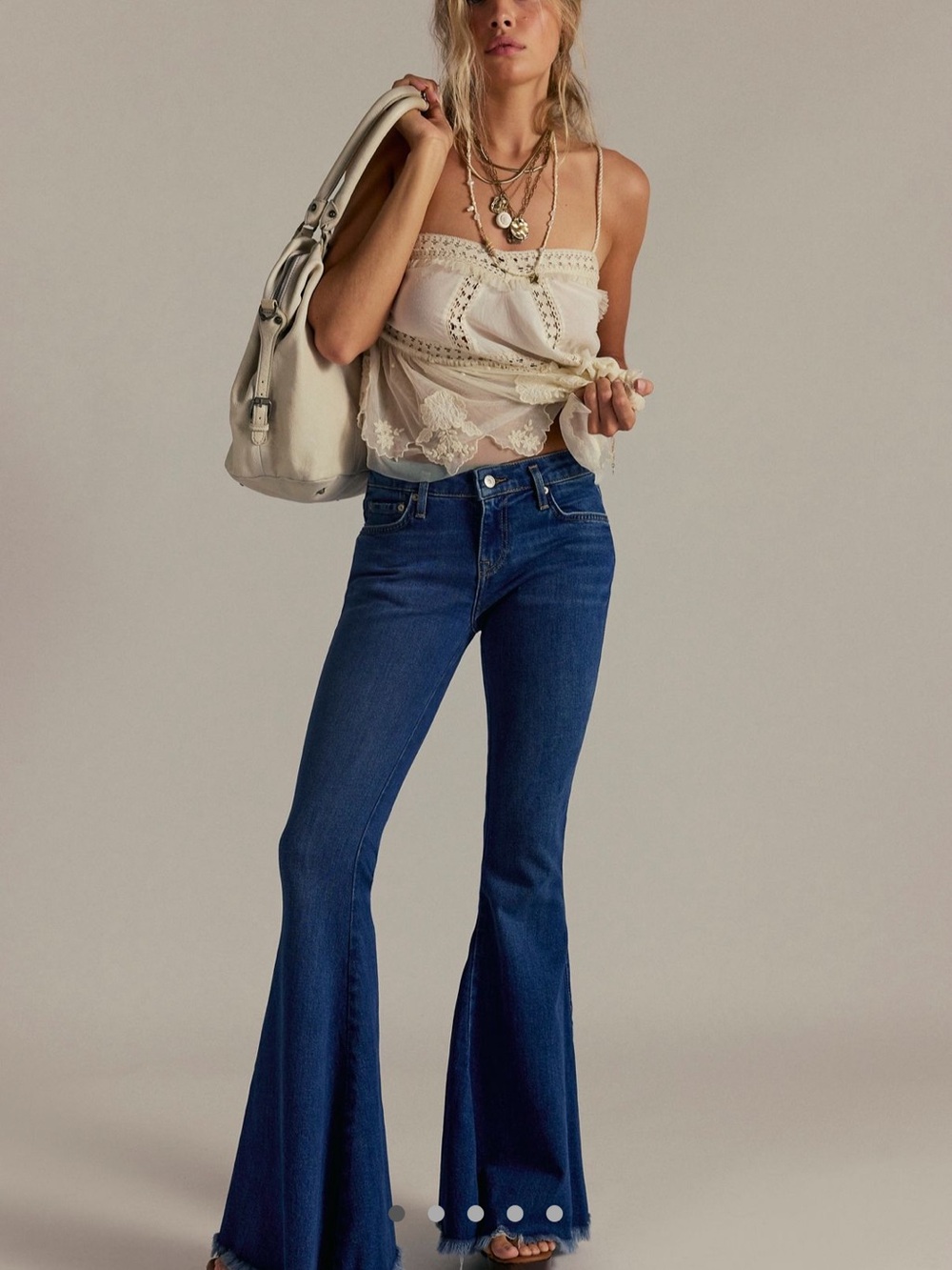 Free People Dark Blue Flare Jeans